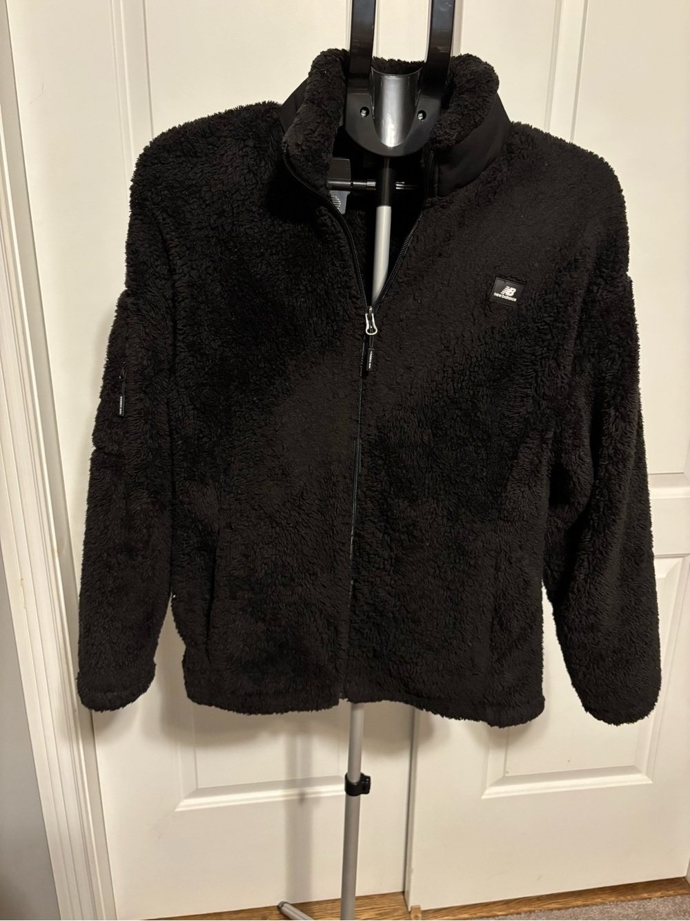 New Balance Black Teddy Sherpa Full-Zip Jacket